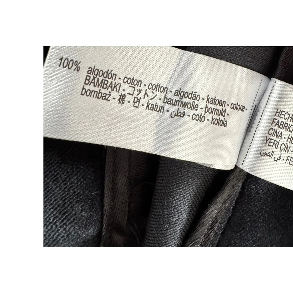ZARA Womens Medium Black Velvet Wide Leg Velour Pants